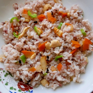 雑穀米の夏野菜チャーハン